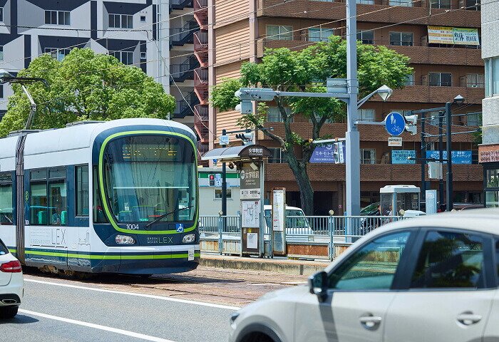 広島電鉄白島線「女学院前」電停