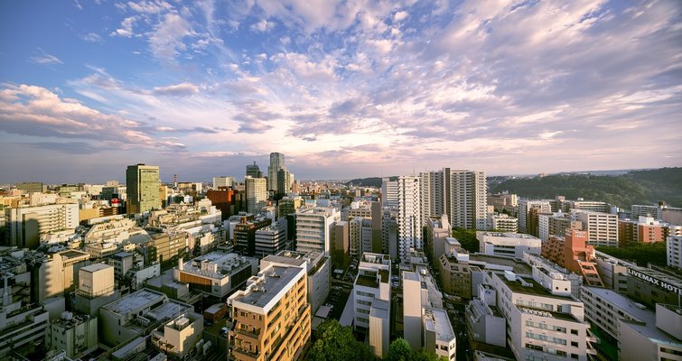 眺望(現地22階から2024年9月撮影)