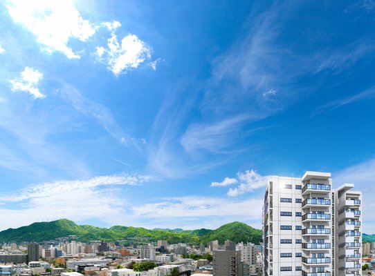 外観完成予想CG　（眺望かすめ）
