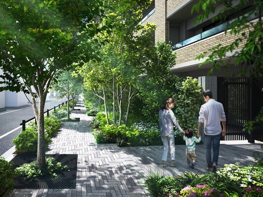 歩道上空地完成CG