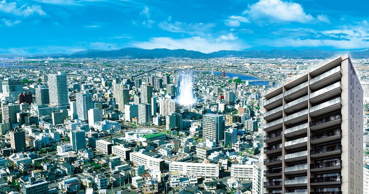 外観完成予想CG／航空写真