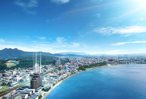 外観空撮合成完成予想CG