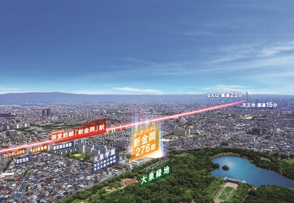 現地周辺航空写真CG
