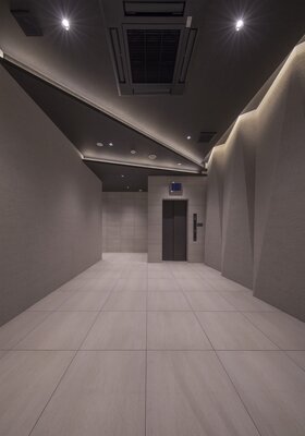 竣工写真：エレベーターホール（2025年9月撮影）