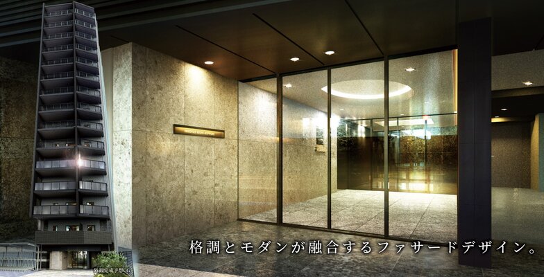 外観完成予想CG/エントランス完成予想CG