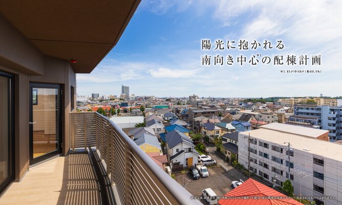 眺望写真 南東向き7階（西暦2025年10月撮影）