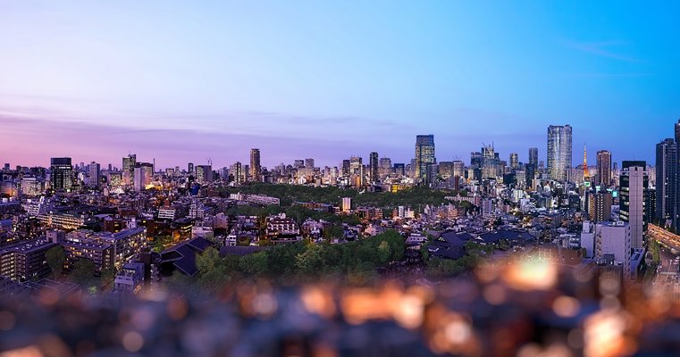 現地18階相当の高さ(約61m)から北東方向を撮影(2023年10月)