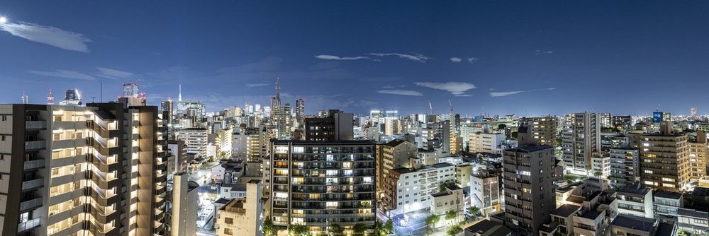 現地15階からの眺望写真（夜）