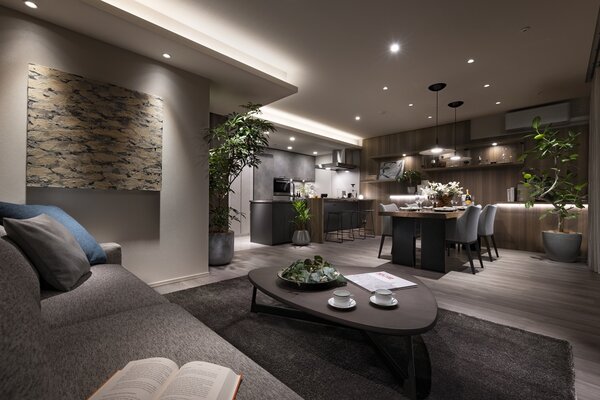 Living・Dining（モデルルーム・H2タイプ（分譲済）／2025年2月撮影）