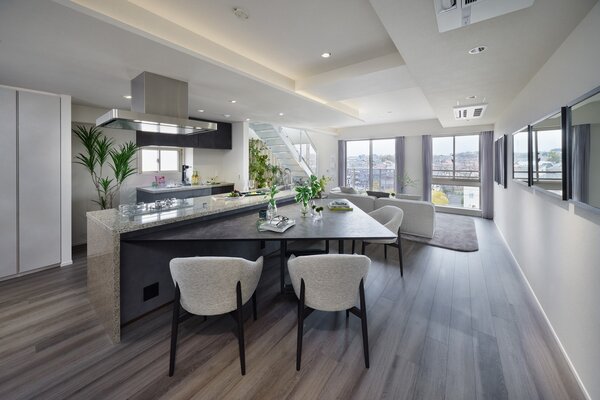 リビング・ダイニング・キッチン（4階401号室 Eタイプ　撮影日：2026年3月）