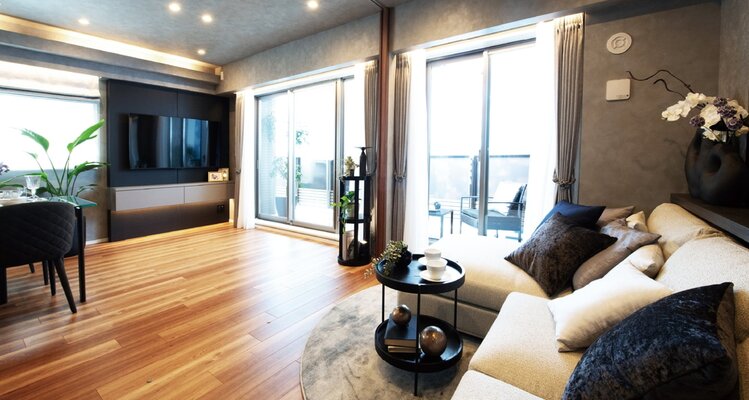 LIVING DINING（モデルルーム Fタイプ／2025年2月撮影）