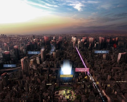 現地付近上空からの航空写真（2024年11月撮影）にCG加工を施したもの