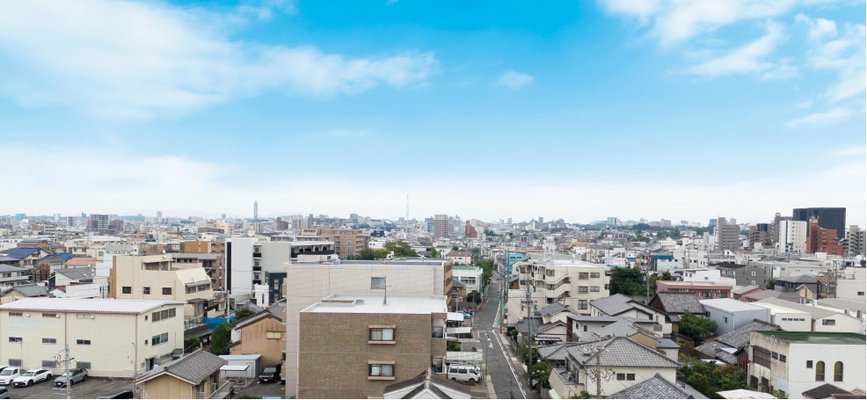 眺望（7階相当から東方向を撮影（2024年10月撮影））