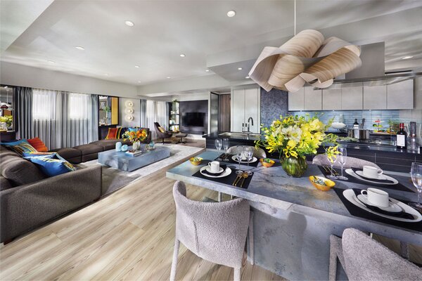 LIVING DINING KITCHEN