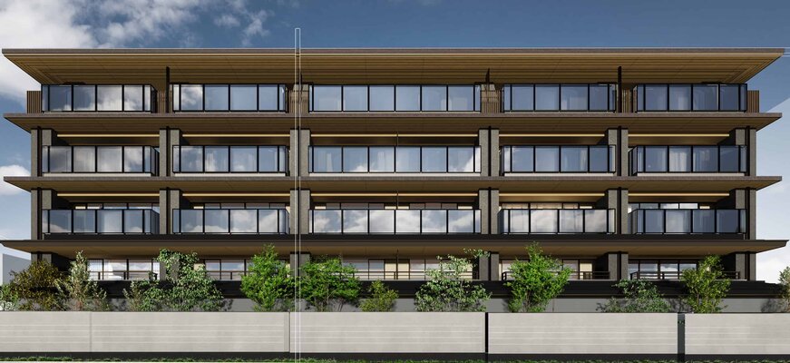 建物外観完成予想CG（北面）