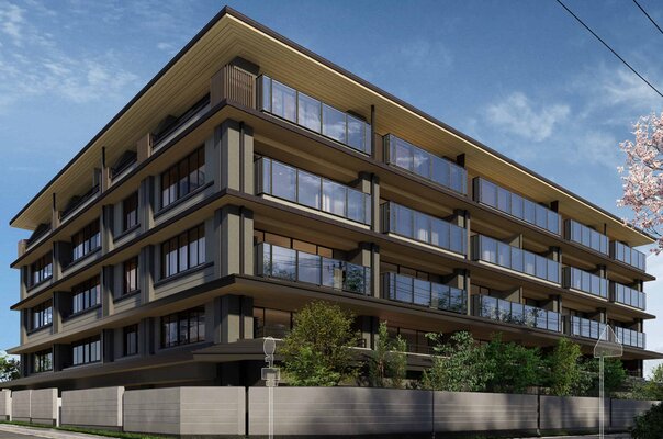 建物外觀完成予想CG（南西面）