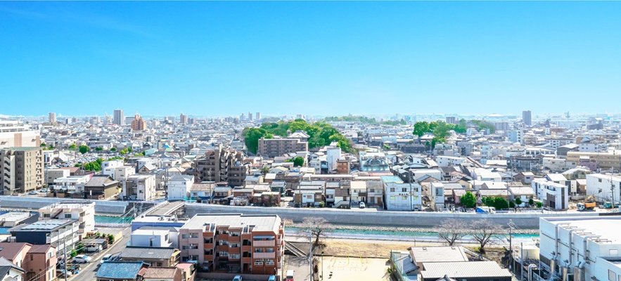 眺望画像（現地13階相当から南面を撮影したものです。（2025年3月撮影））