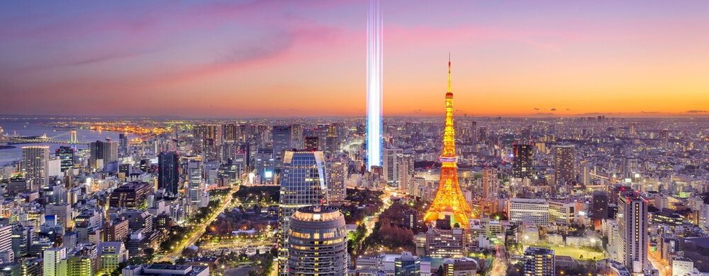 港区の航空写真