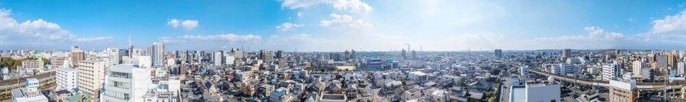 現地14階相当の高さから撮影した眺望写真（2025年1月撮影）