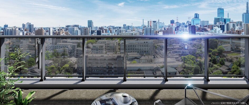バルコニー完成予想図（Bタイプ・14階）