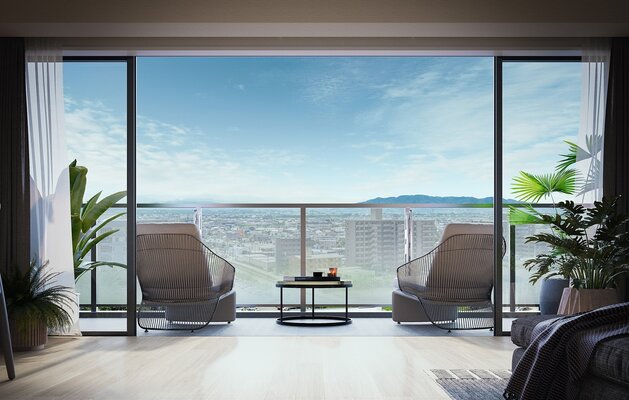 12階 Ctypeバルコニー眺望完成予想図