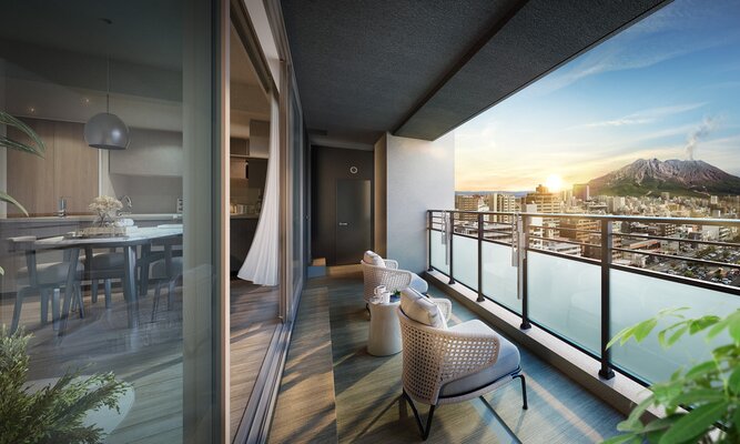 バルコニー完成予想CG・眺望