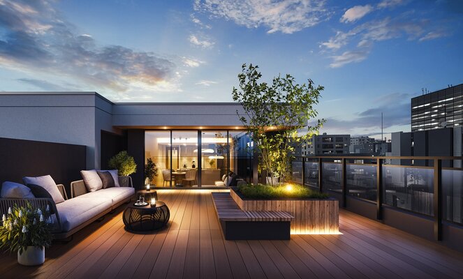 ルーフバルコニー完成予想図