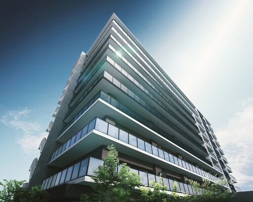 外観完成予想CG（見上げ）