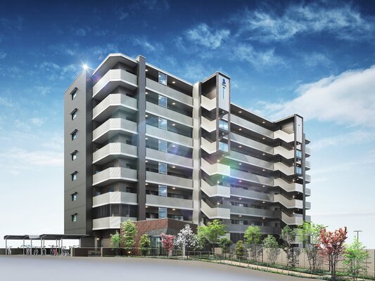 外観完成予想図（北東）