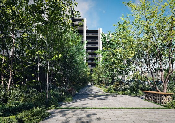 エントランスアプローチ完成予想図