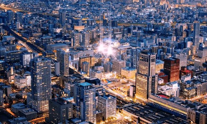 現地周辺航空写真