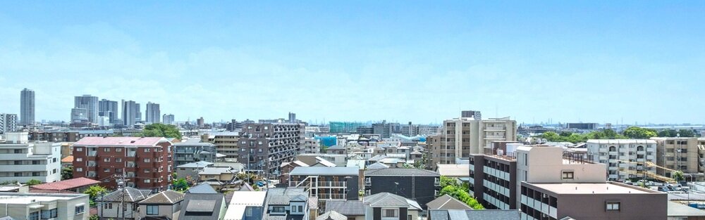 眺望写真　現地7階相当の高さから南東側を撮影（2025年7月撮影）