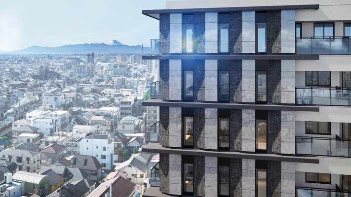 外観完成予想CG（西側を臨む）