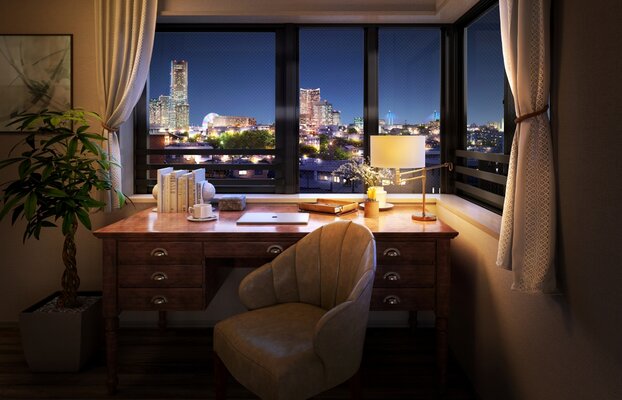 洋室コーナーサッシ（T タイプ）完成予想CG