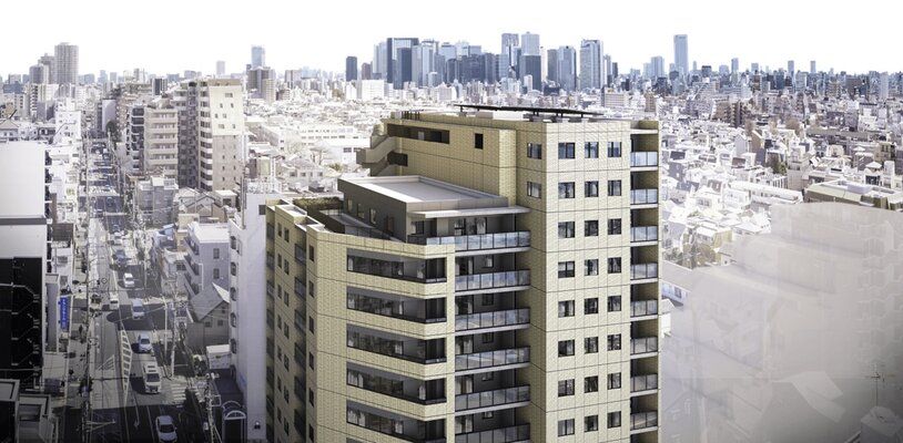 外観完成予想CG（眺望合成）