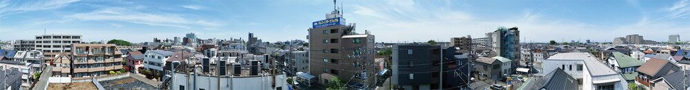 現地5階相当からのパノラマ眺望写真（2026年4月撮影）