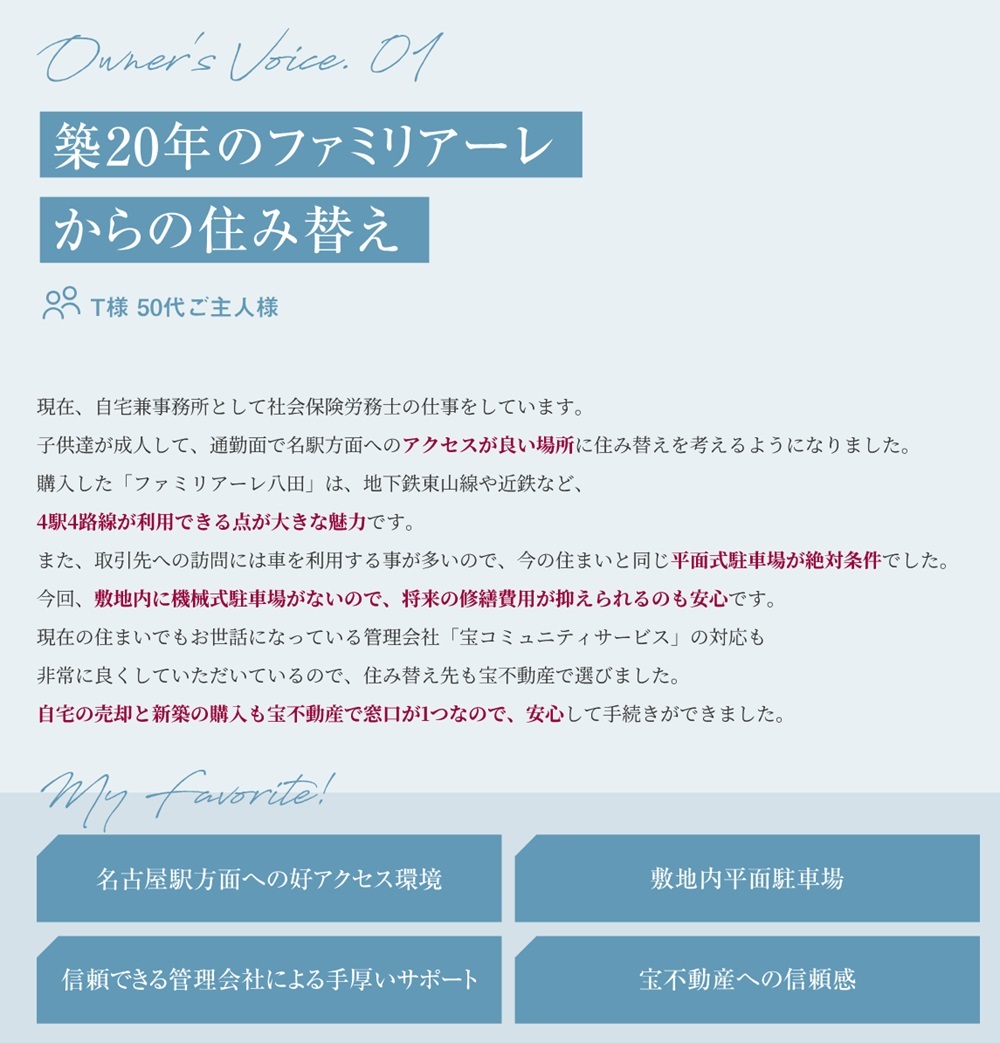 ファミリアーレ八田