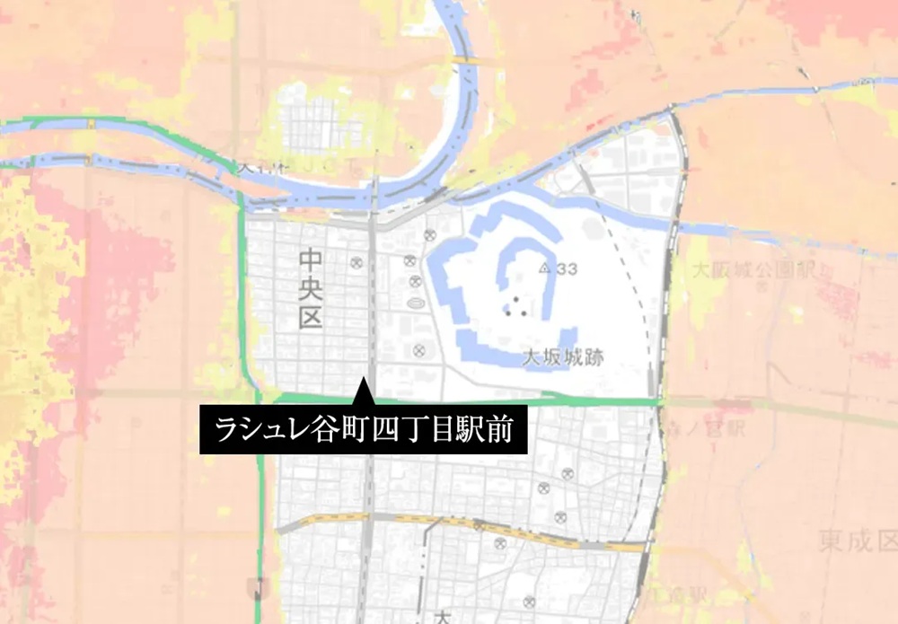 ラシュレ谷町四丁目駅前
