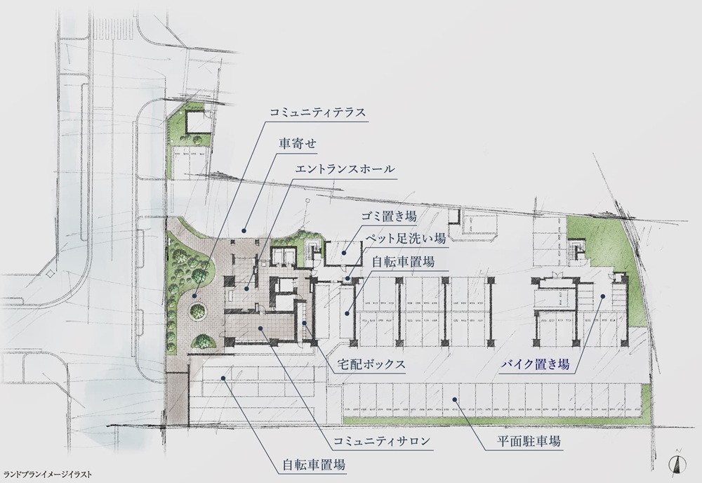 クレヴィアしぎの駅前