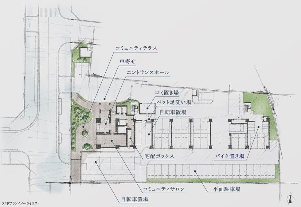 クレヴィアしぎの駅前