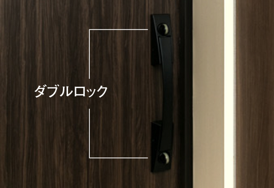 プッシュプルドア&ダブルロック