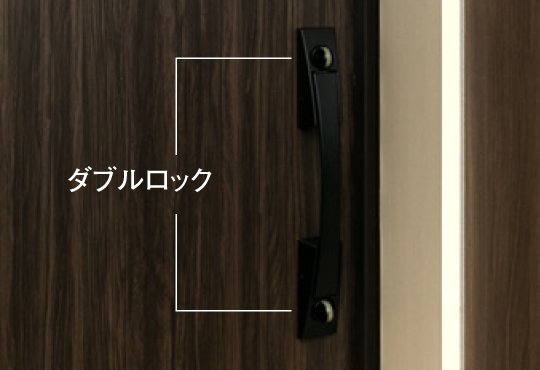 プッシュプルドア&ダブルロック