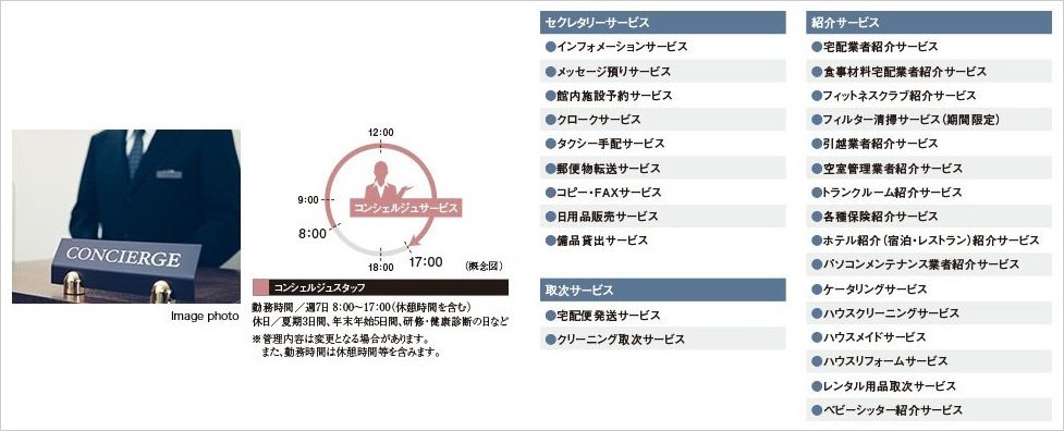 ホテルライクなサービスで暮らしをサポートするコンシェルジュサービス