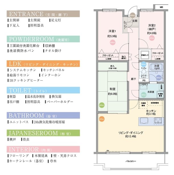 クオリティの高い専有部リノベーション