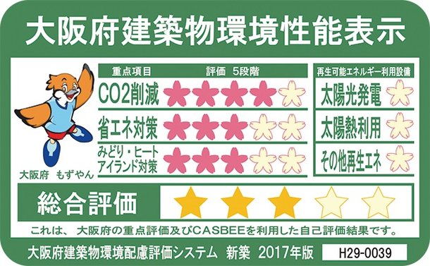 環境に優しい建物の証