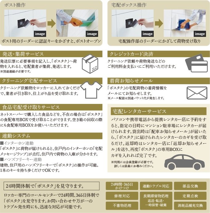 簡単操作&高セキュリティ、そして高いデザイン性。
ポストと宅配ボックスが一体化した「ポスタク」。