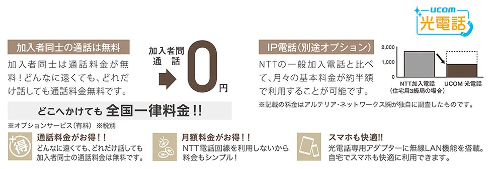 UCOM光電話に対応!