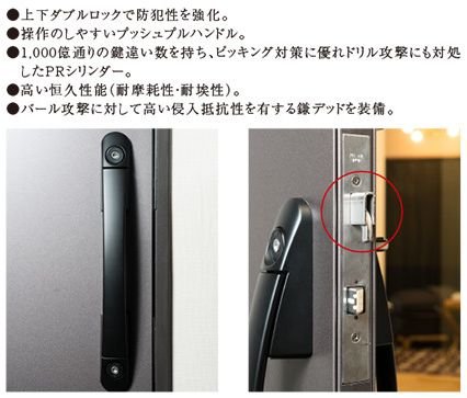ダブルロック・鎌デッドボルト