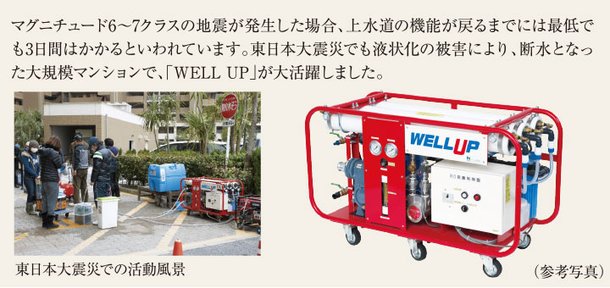 非常用飲料水生成システム「WELL UP」