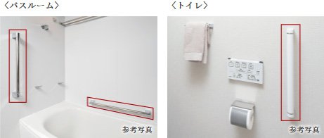 住戸内の要所に手すりを設置